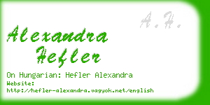 alexandra hefler business card
